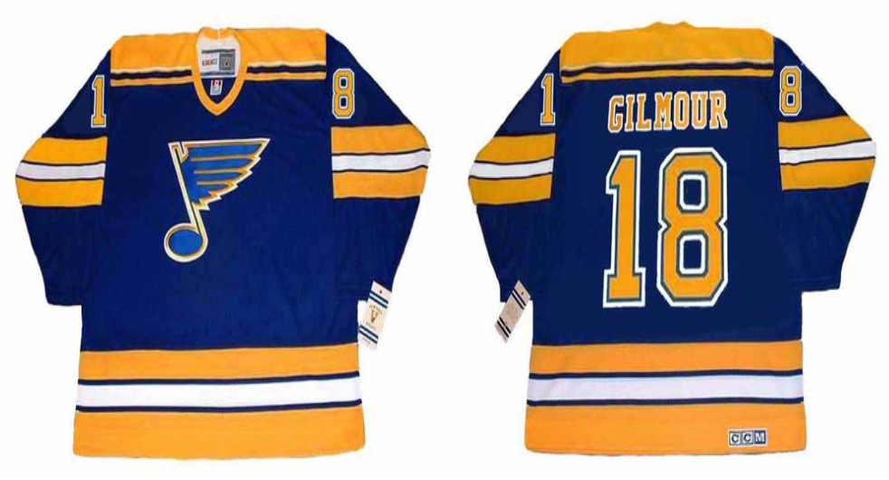 2019 Men St.Louis Blues 18 Gilmour blue CCM NHL jerseys